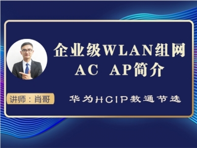 企业级WLAN组网 AC AP简介视频课程[肖哥]