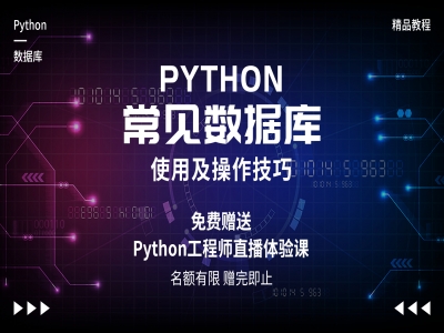 Python常见数据库使用及操作技巧视频教程